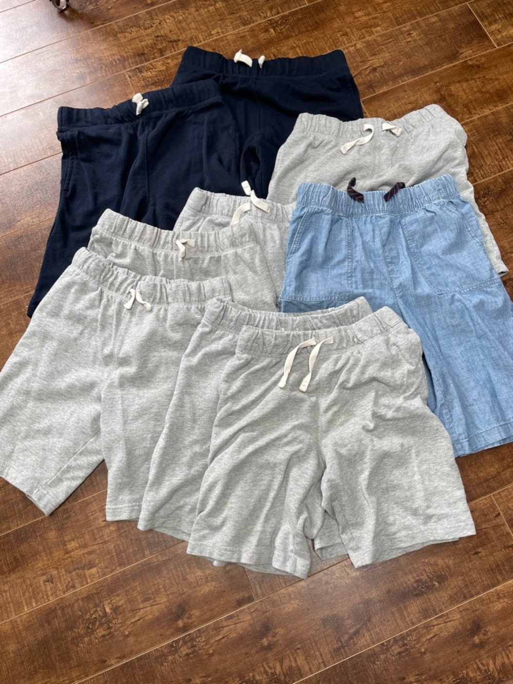 The Children's Place Boys' Shorts Pack in Navy, Gray & Light Blue